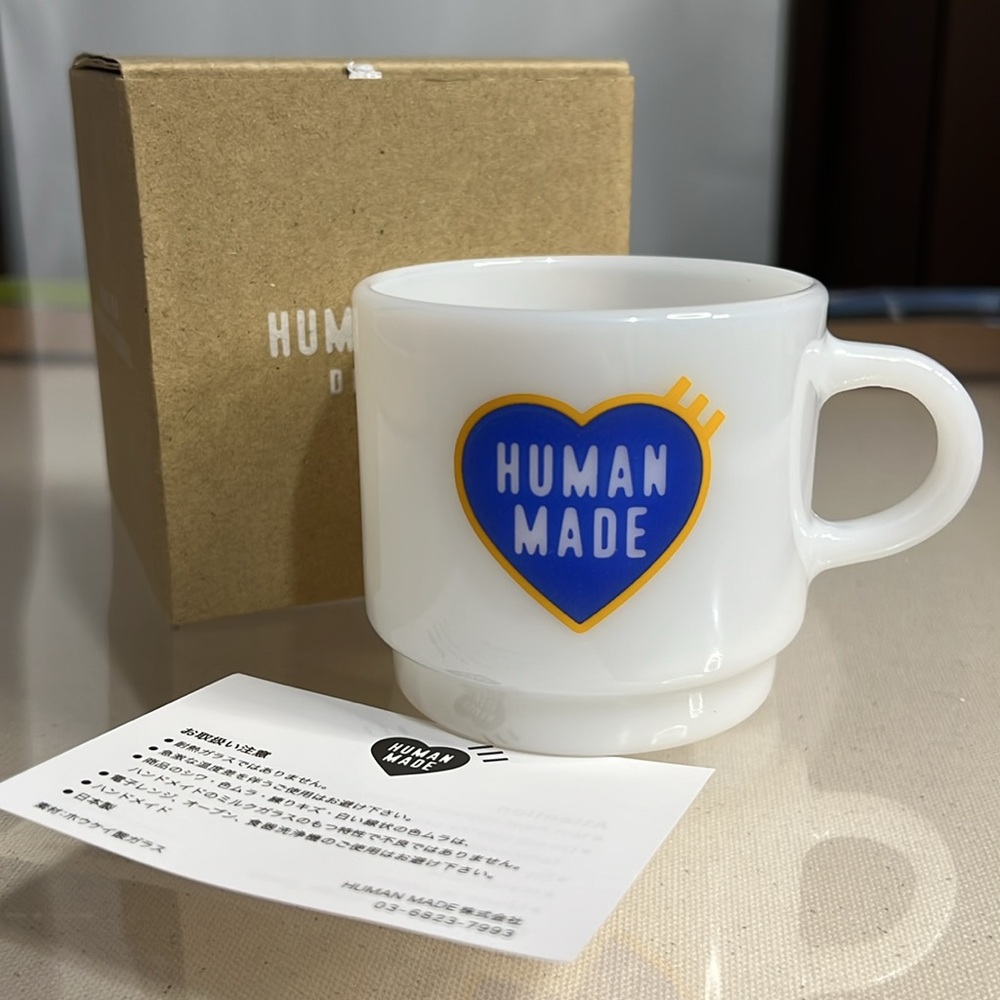 HUMAN MADE White Borosilicate Glass Mug